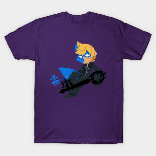 Dual-wielding Roxas T-Shirt by VenaCoeurva